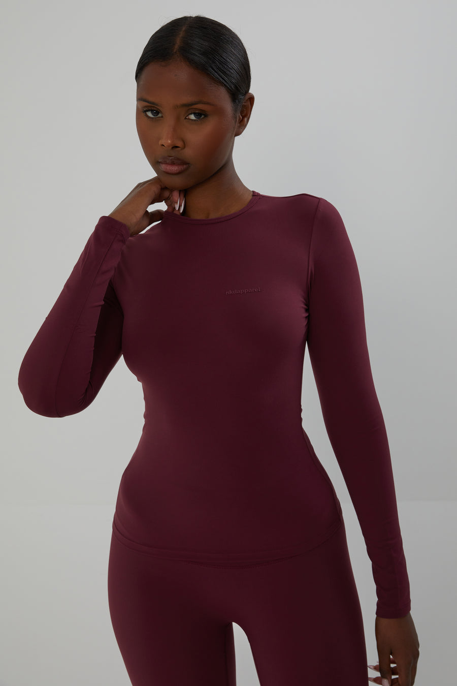 Long Basic Tee - Cherry