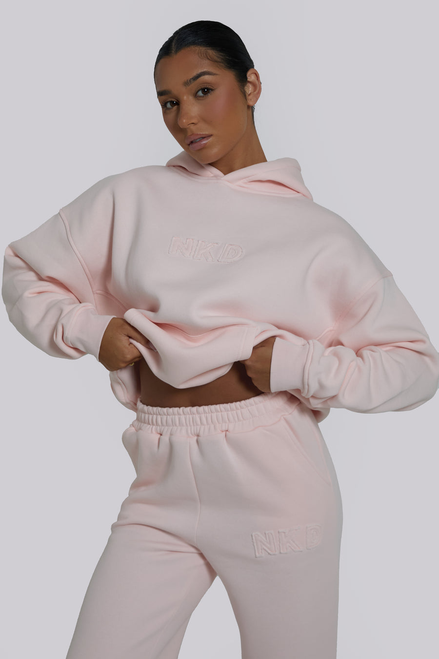 Applique Sweat Joggers - Powder Pink