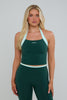Multitoned Halter Top - Forest Green