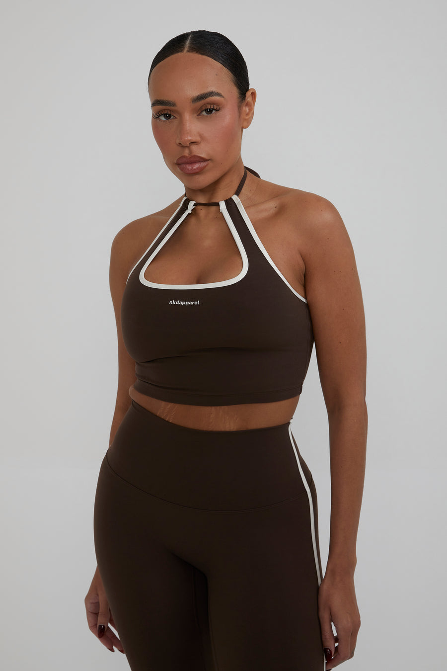 Halter Tie Top - Chocolate