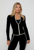 Butter Base Contrast Zip Jacket - Jet Black