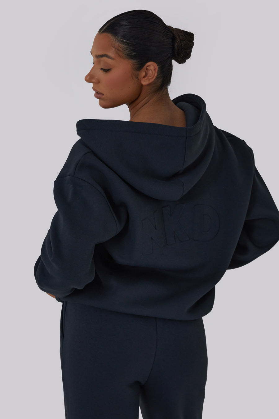 Oversized Zip Hoodie - Navy