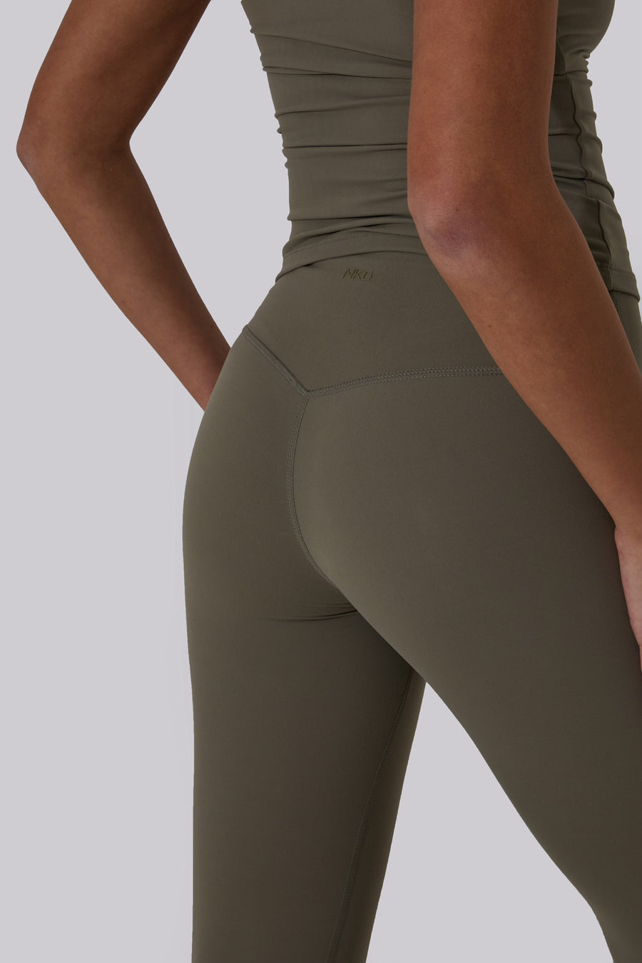 Ultra High Waisted Leggings - Olive Green