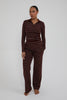 Automne Wide Leg Trouser - Maroon
