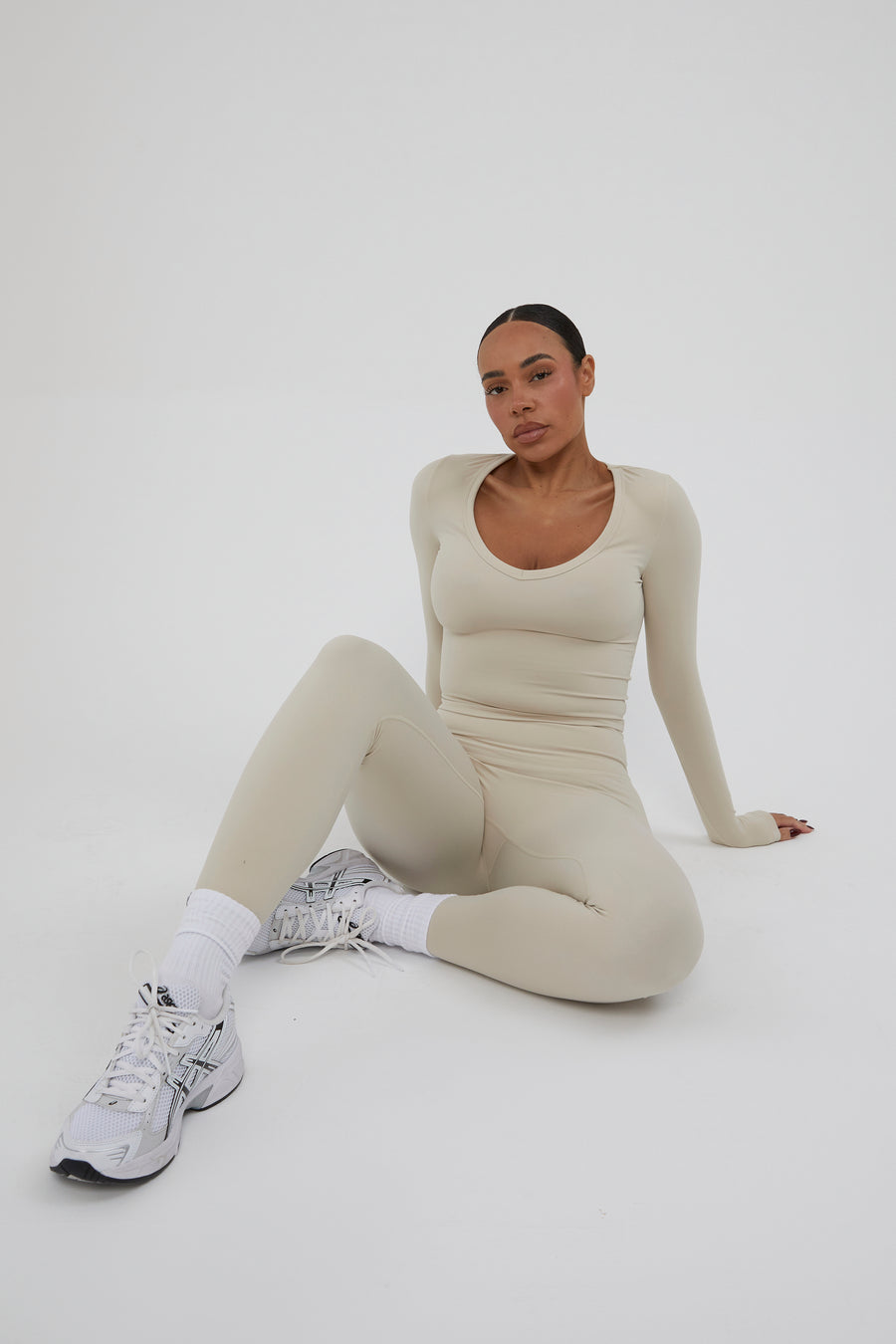 Ultra High Waisted Leggings - Almond