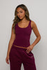 Long Scoop Neck Cami - Raspberry