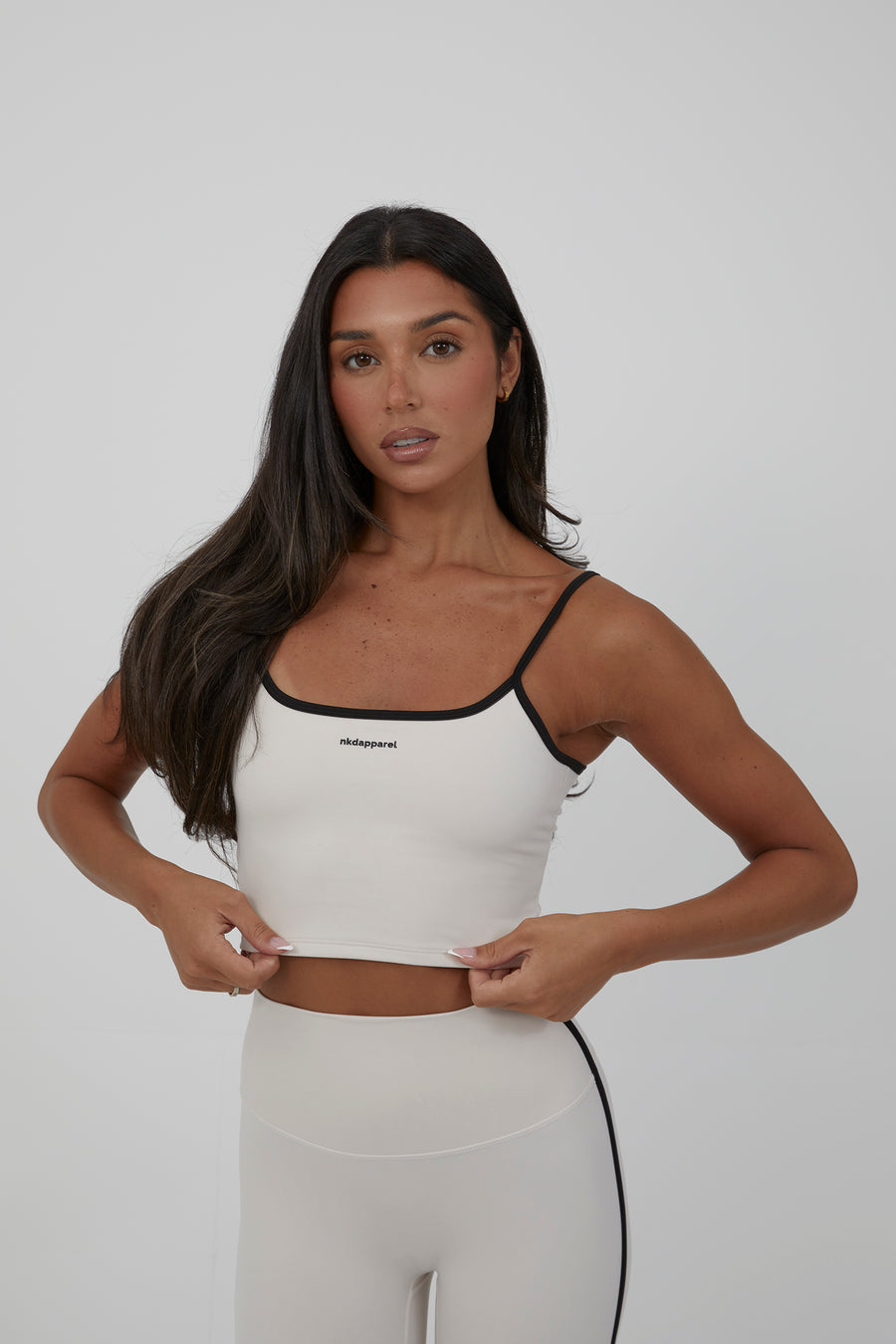 Contrast Spaghetti Top - Vanilla