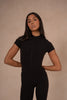 Zip Up Top - Jet Black