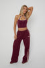 Wide Leg Jogger - Cherry