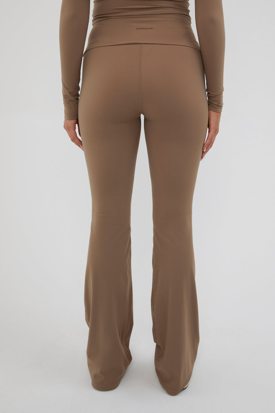 Fold Over Straight Leg Flare - Fudge