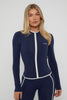 Butter Base Contrast Zip Jacket - Deep Navy