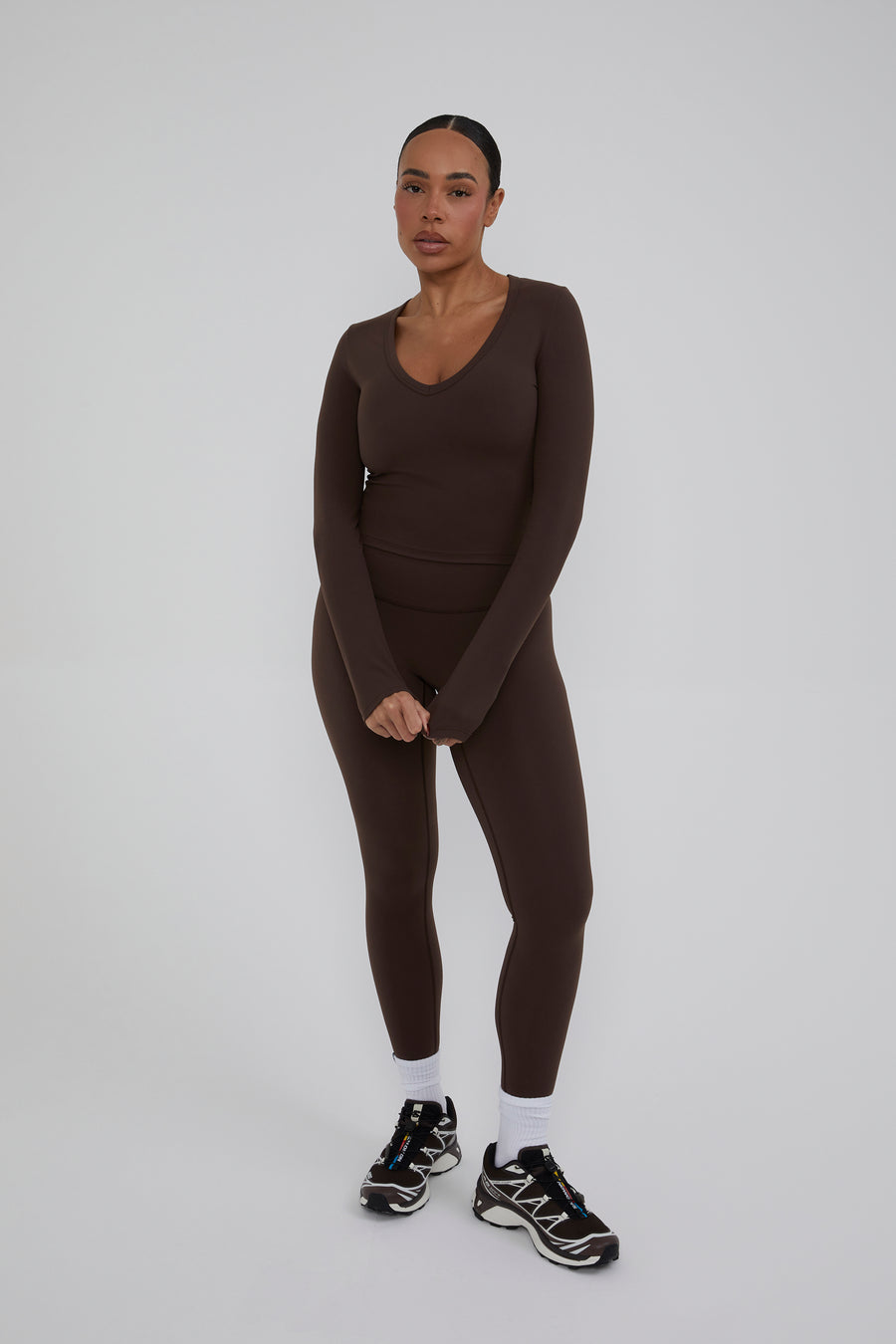 Ultra High Waisted Leggings - Chestnut