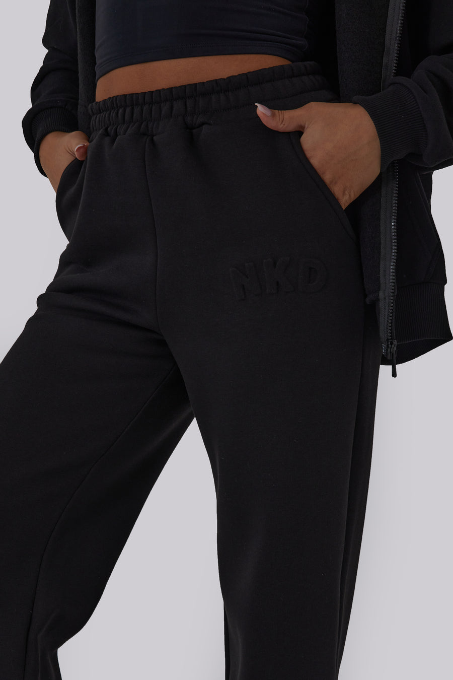 Embossed Joggers - Classic Black