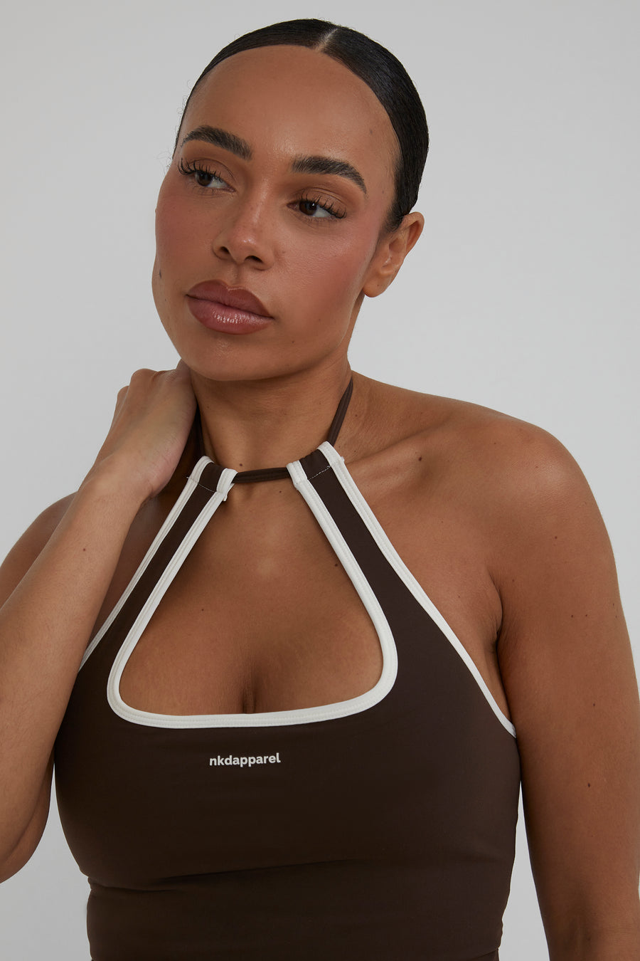 Halter Tie Top - Chocolate