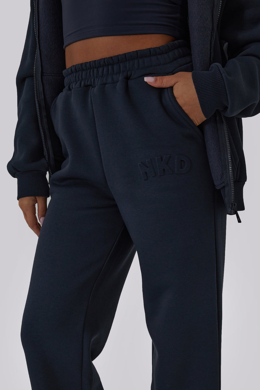 Embossed Joggers - Navy