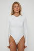 Butter Base Long Sleeved Bodysuit - White