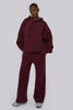 Applique Sweat Joggers - Cherry