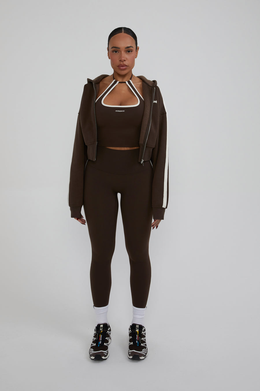 Contrast Ultra High Leggings - Chocolate
