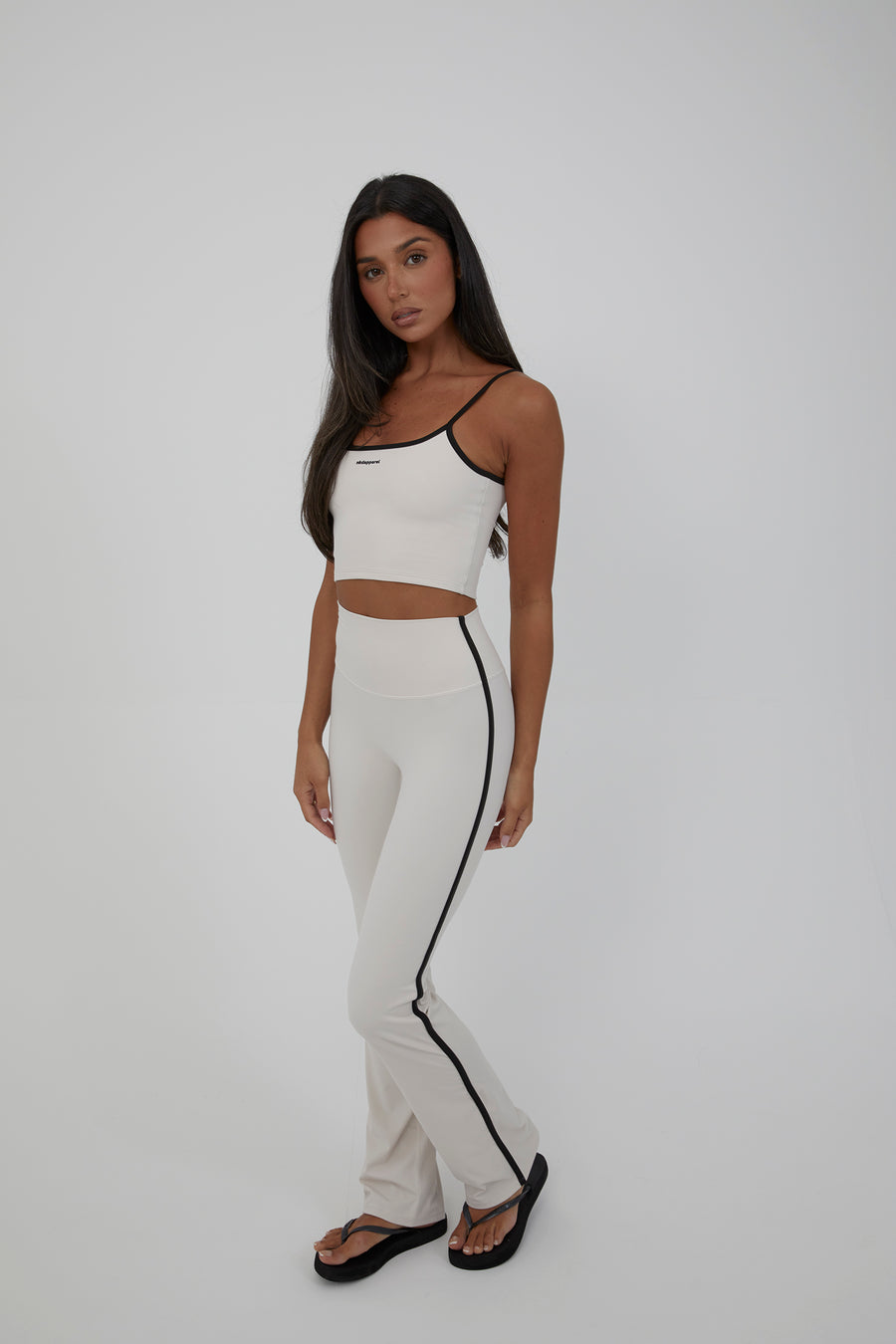 Contrast Spaghetti Top - Vanilla