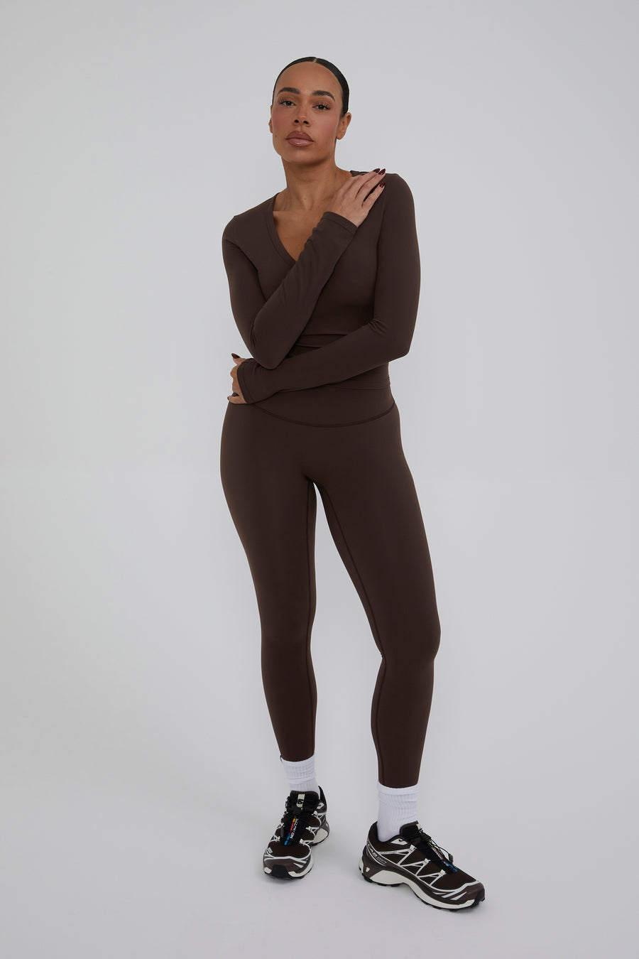 Ultra High Waisted Leggings - Chestnut