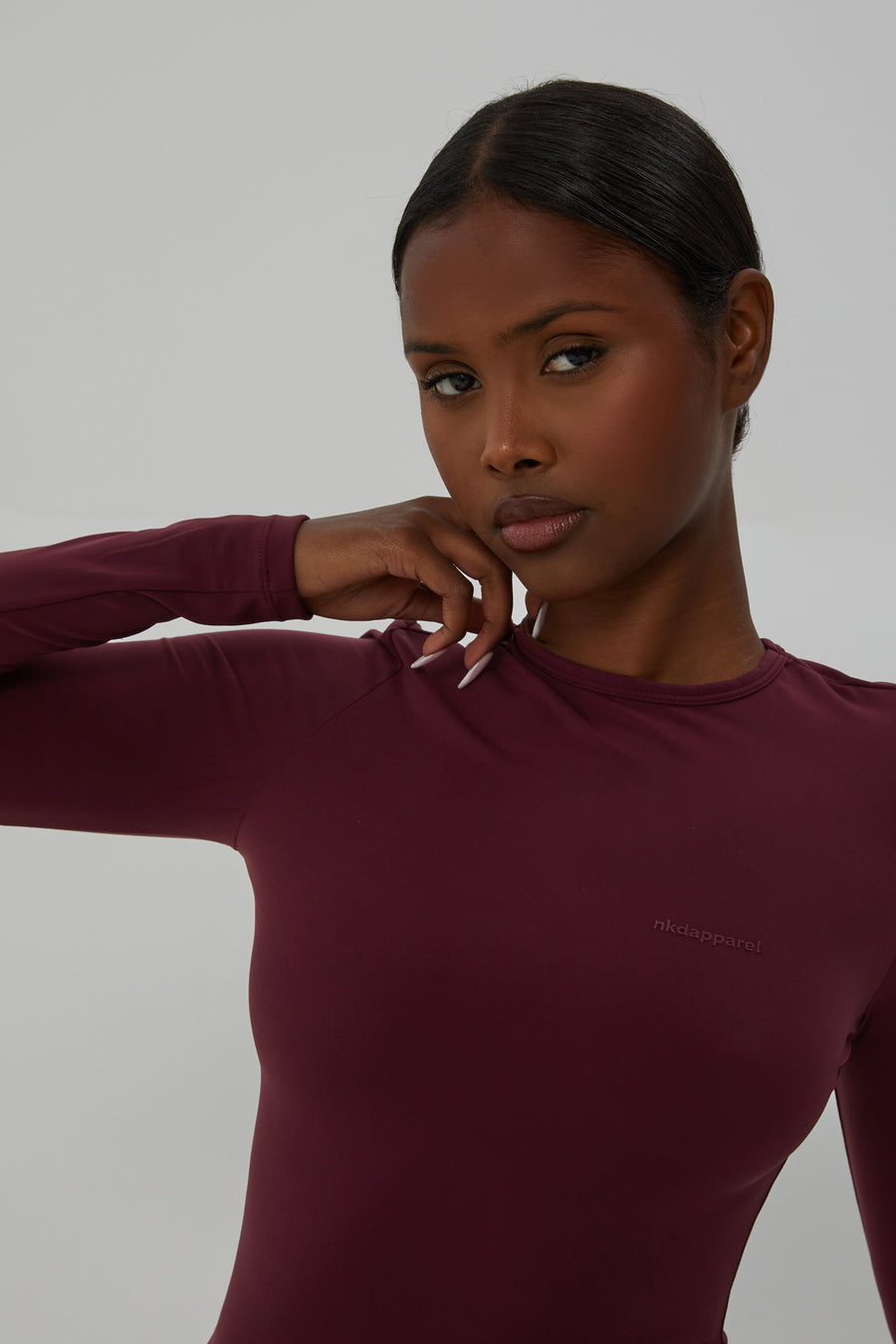 Long Basic Tee - Cherry