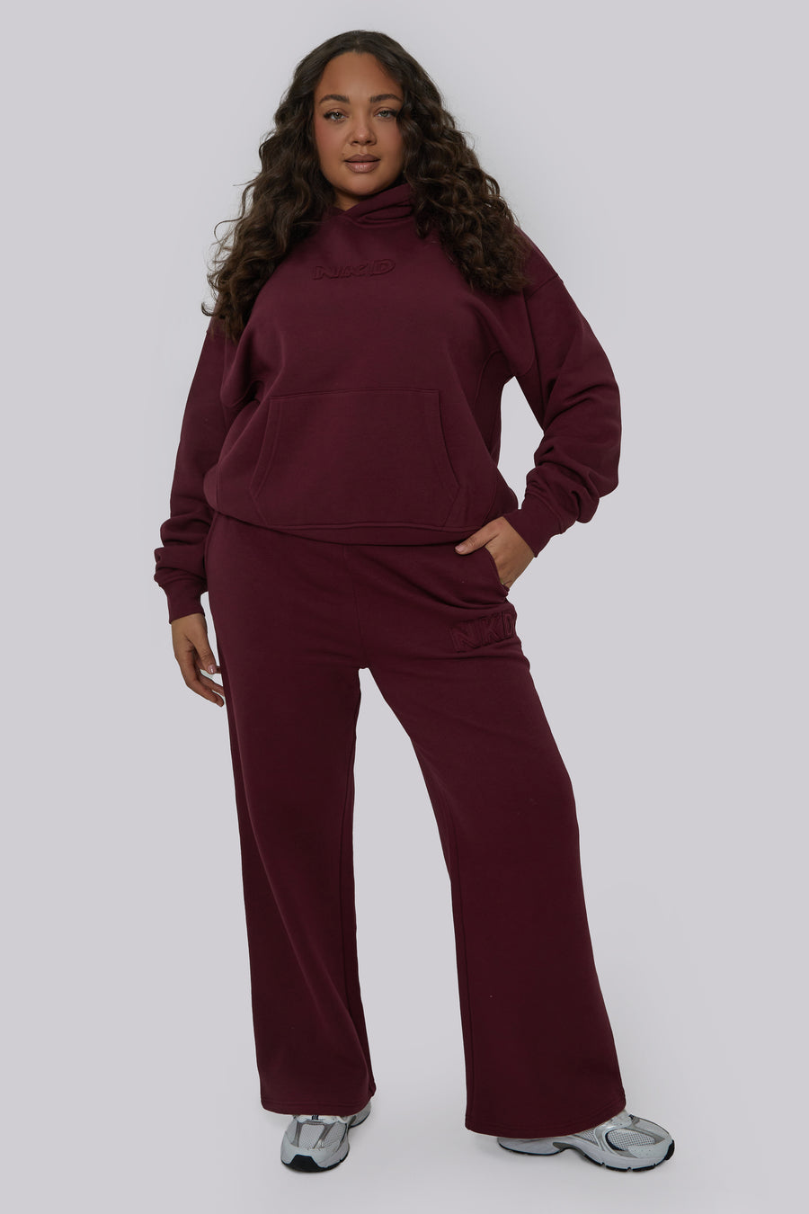 Applique Sweat Joggers - Cherry