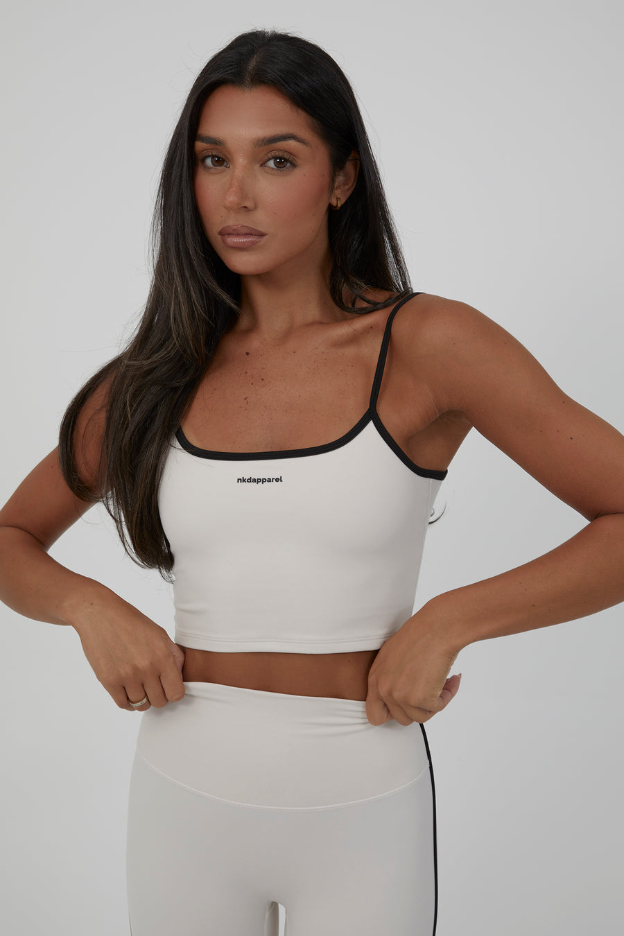 Contrast Spaghetti Top - Vanilla