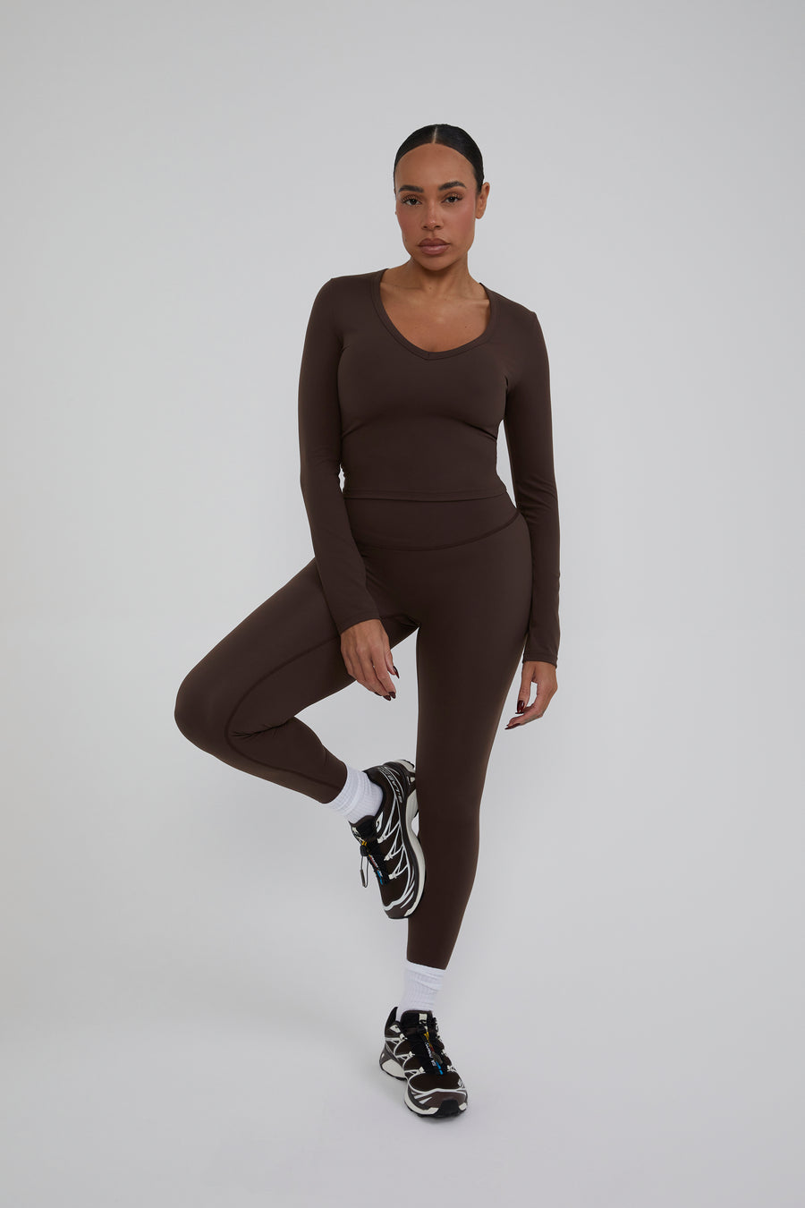 Ultra High Waisted Leggings - Chestnut