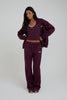 Wide Leg Jogger - Berry