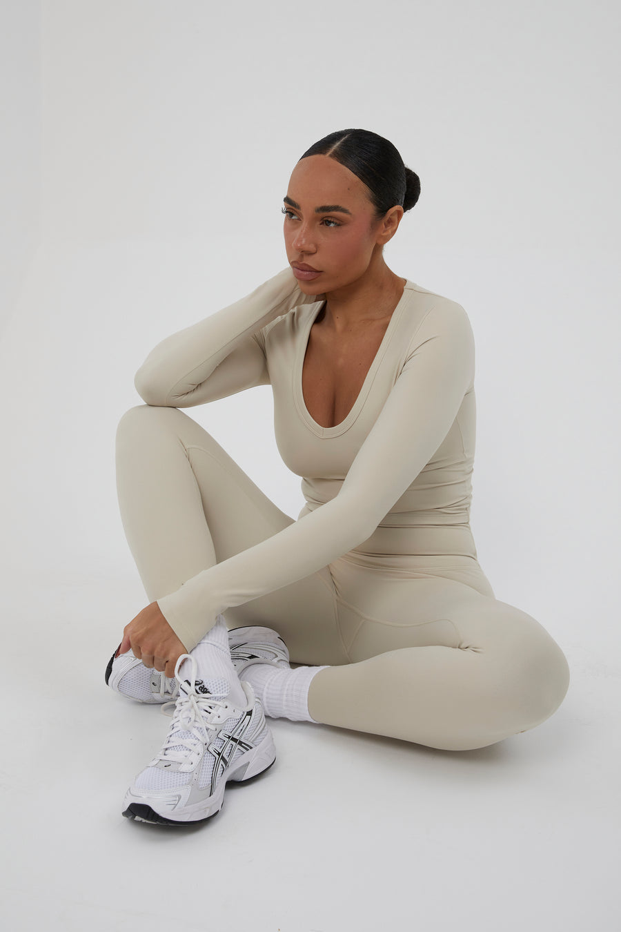 Ultra High Waisted Leggings - Almond