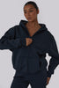 Oversized Zip Hoodie - Navy