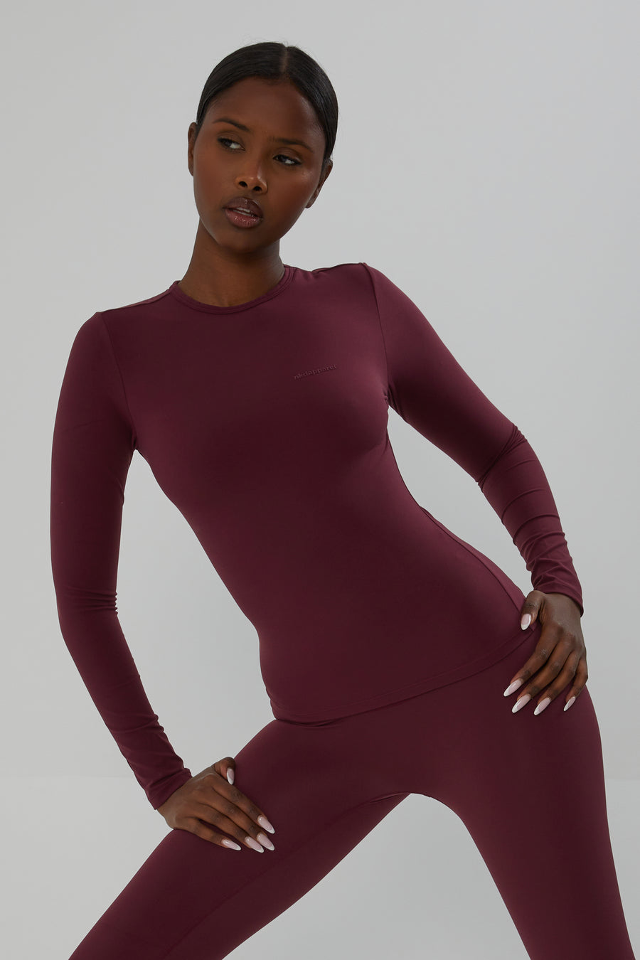Long Basic Tee - Cherry