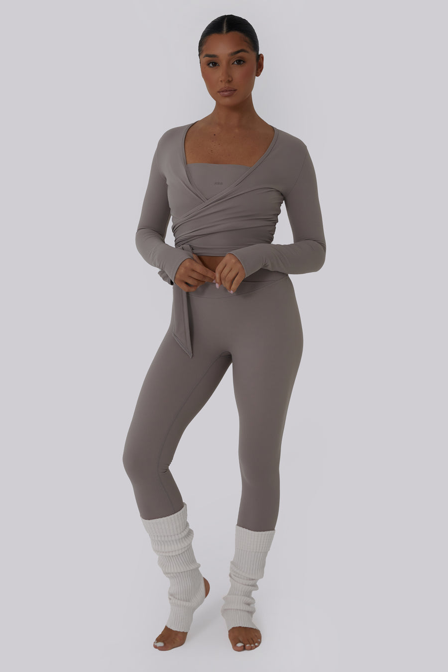 Wrap Over Leggings - Clay