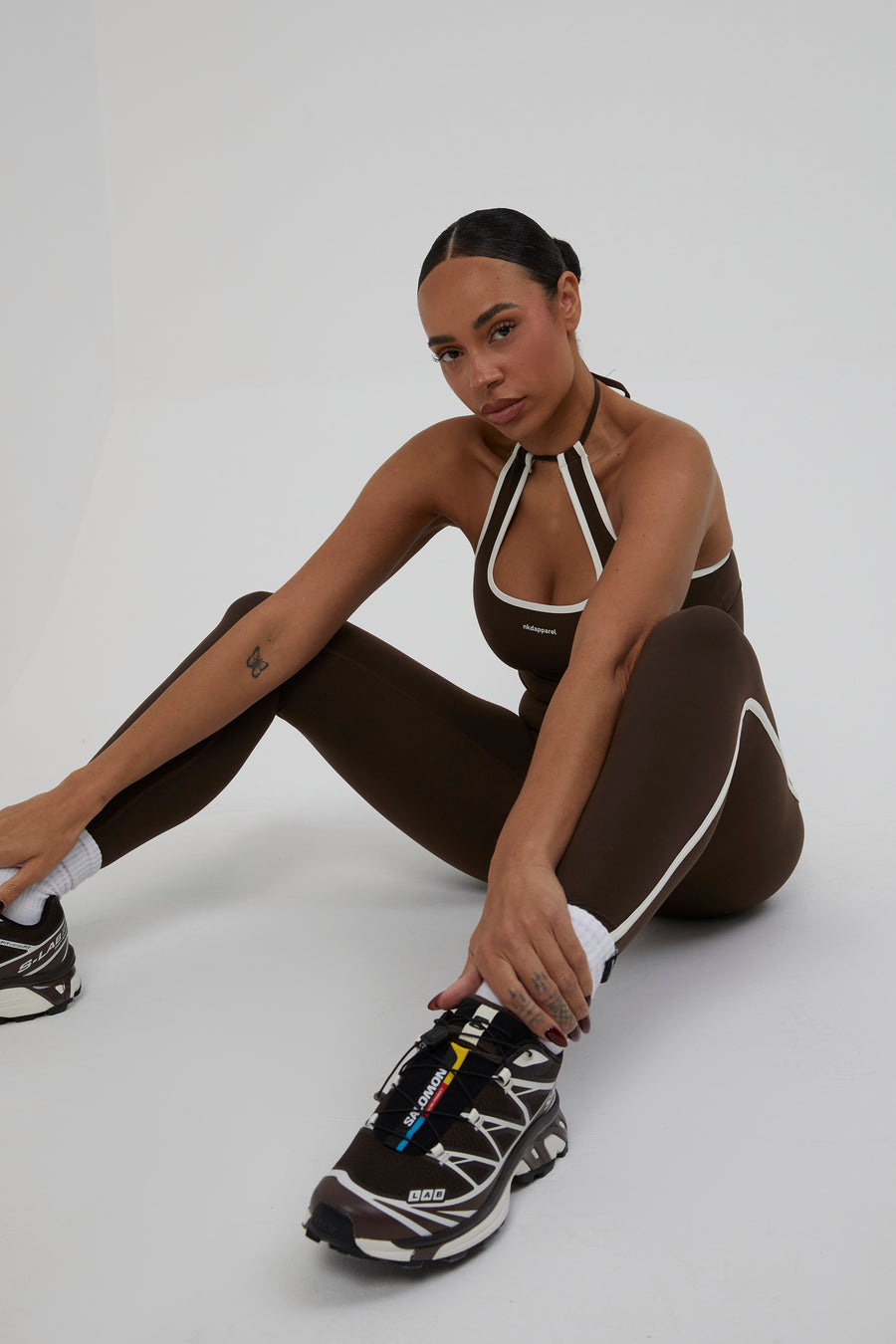 Contrast Ultra High Leggings - Chocolate