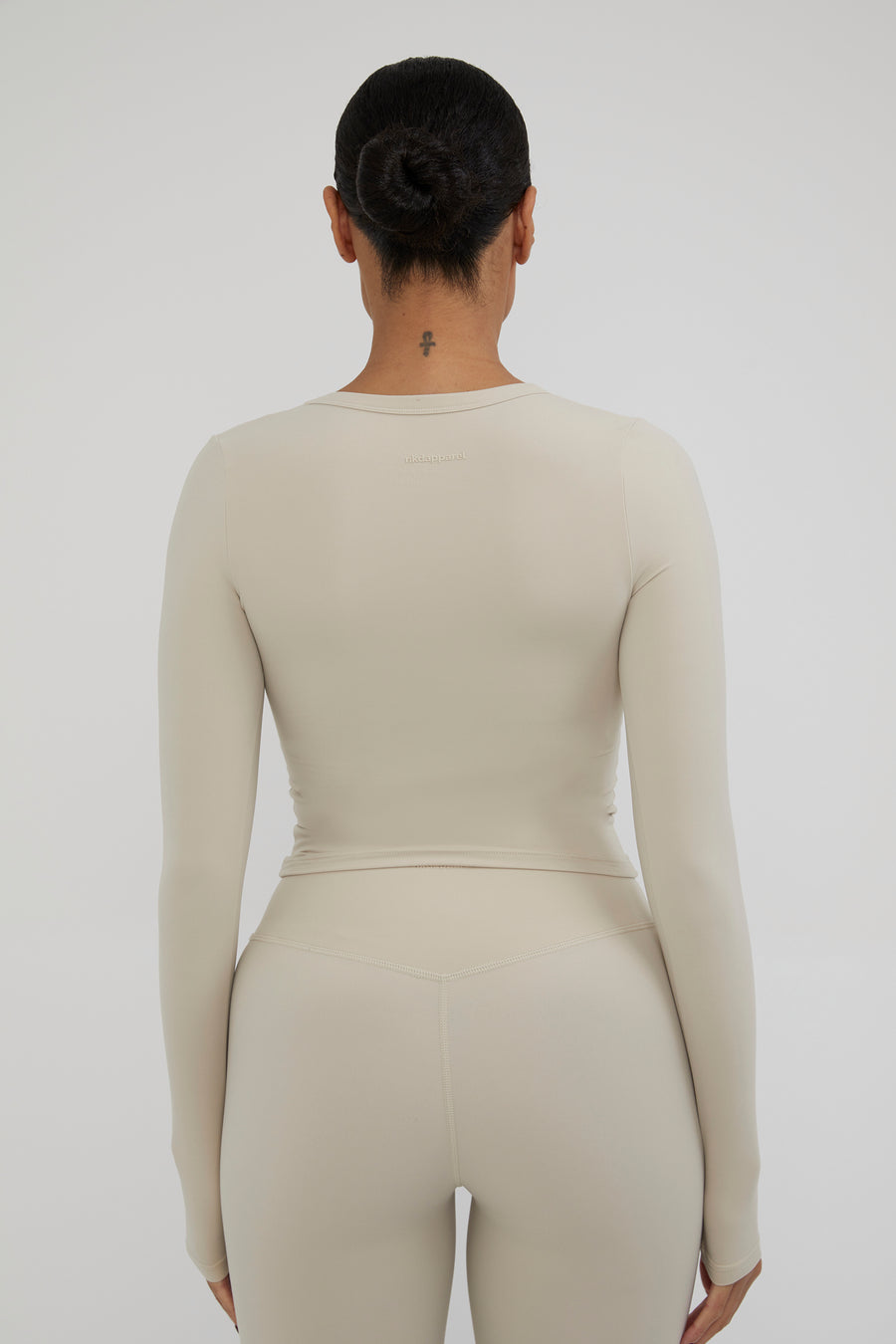 V Neck Classic Top - Almond