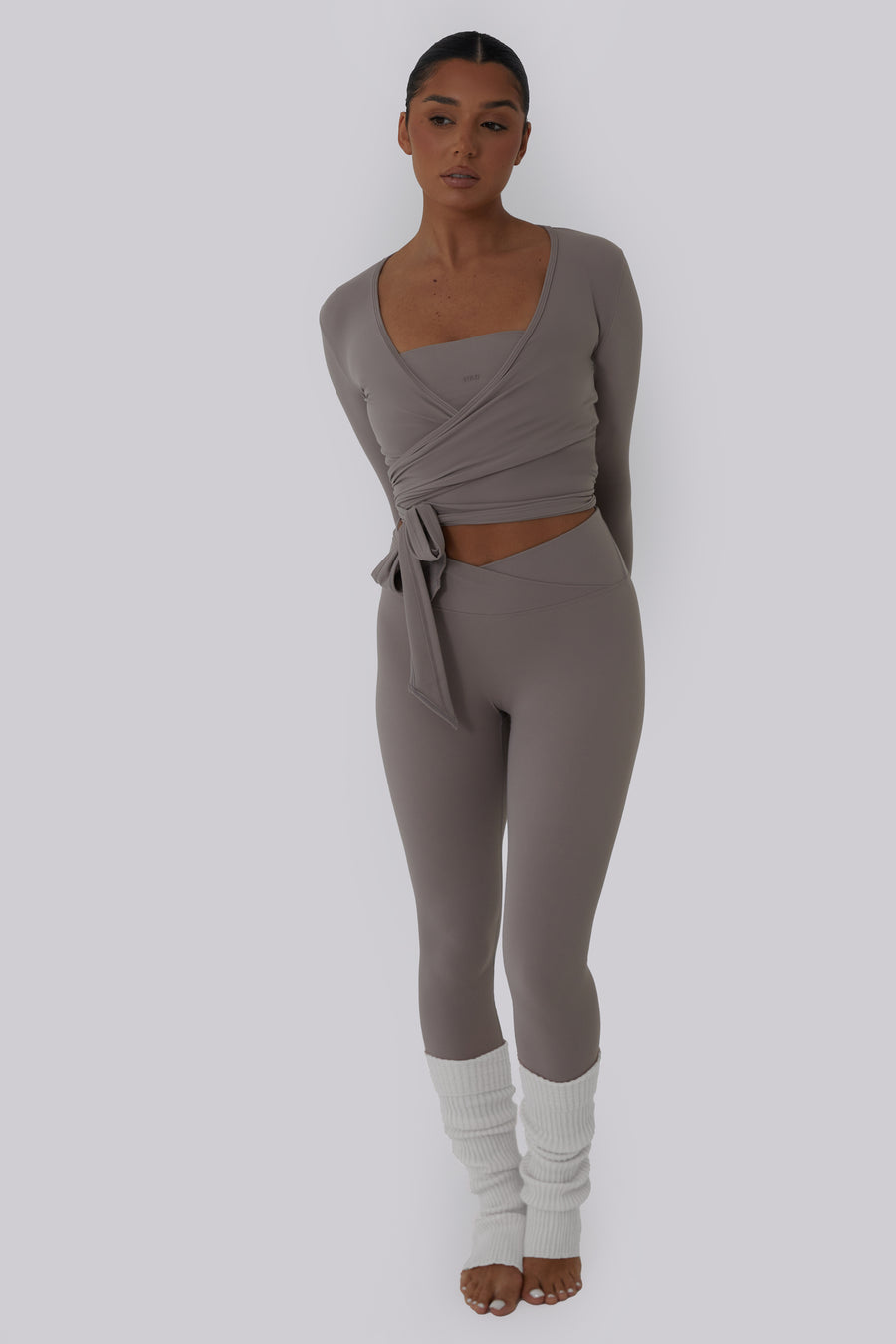 Wrap Over Leggings - Clay