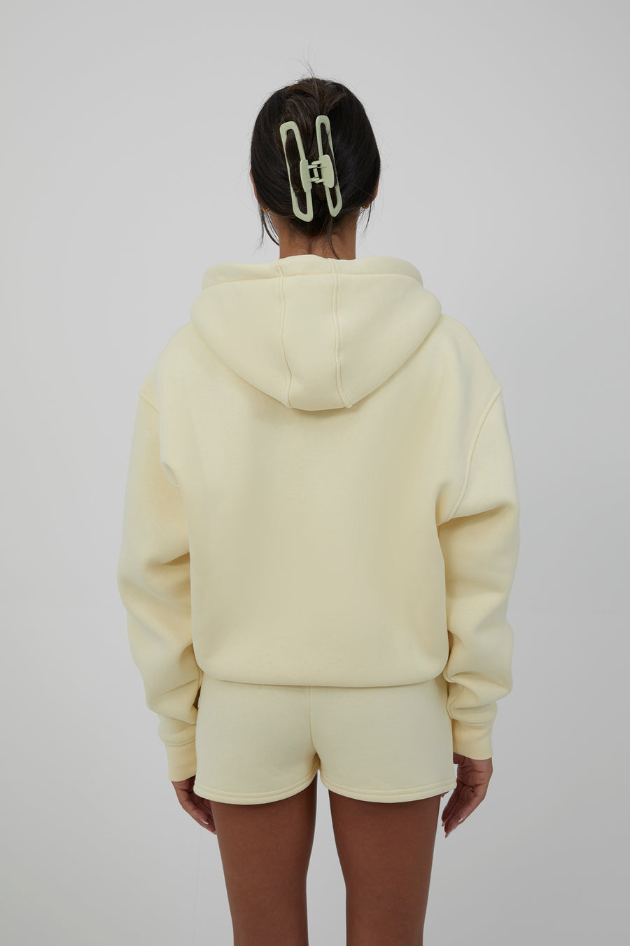 Oversized Zip Hoodie - Buttercream