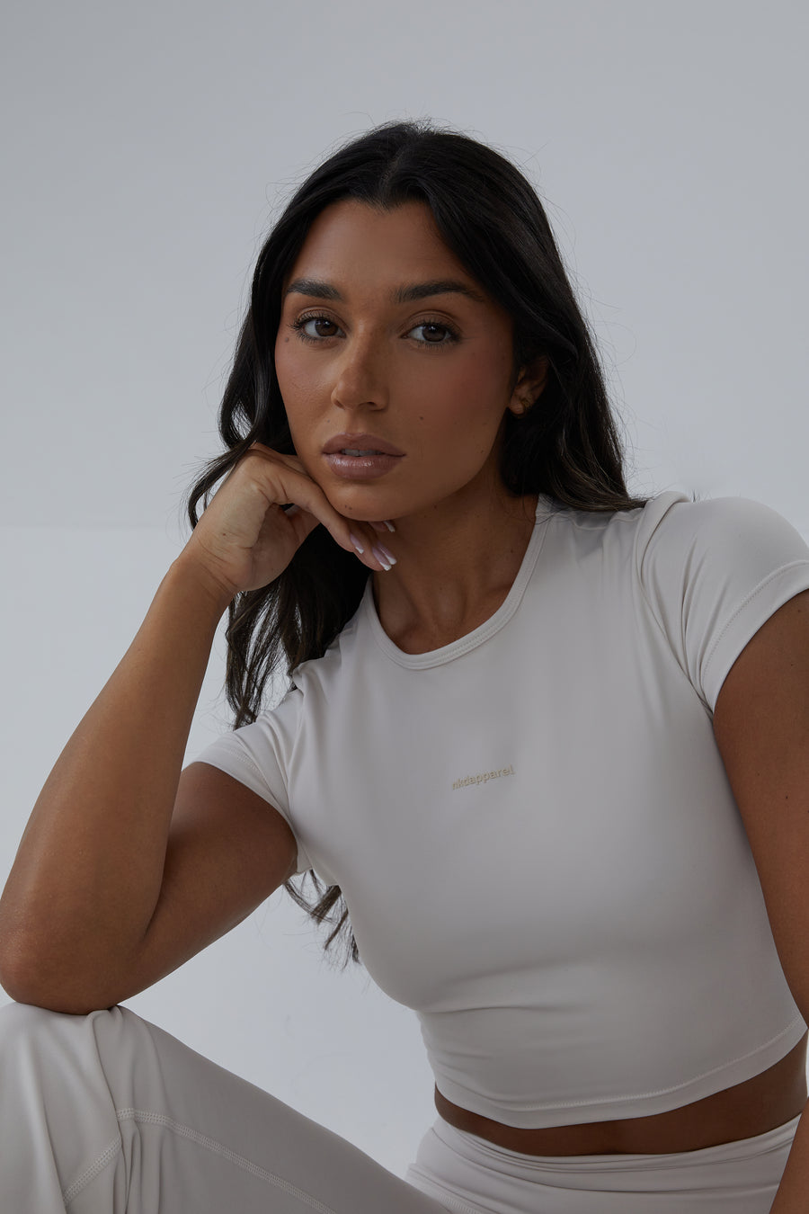 Cropped Basic Tee - Oatmeal