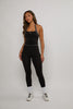 Multitoned Leggings - Jet Black