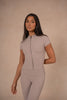 Zip Up Top - Stone