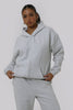 Oversized Zip Hoodie - Marl Grey