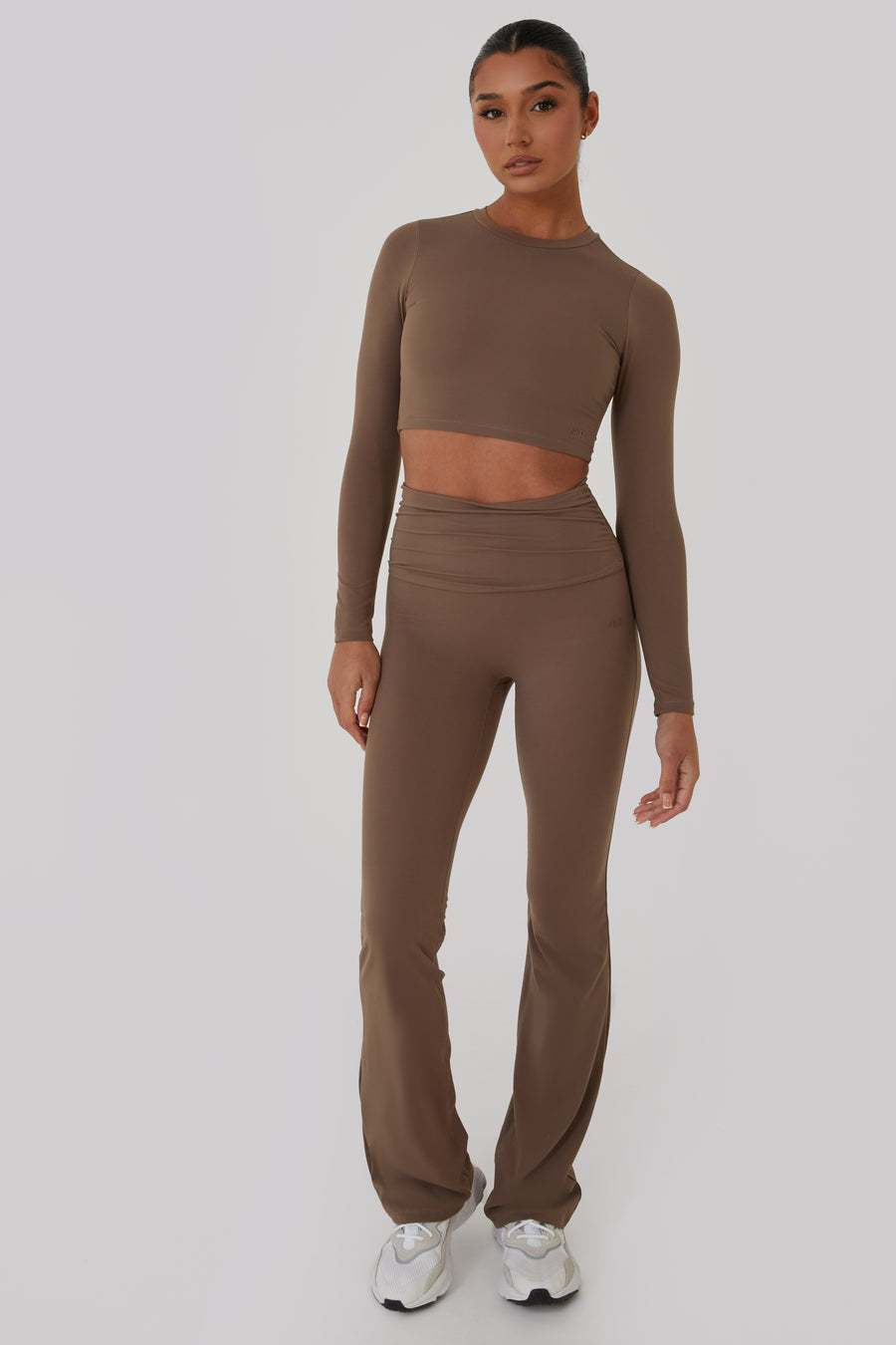 Ruched Fitted Flares - Mocha