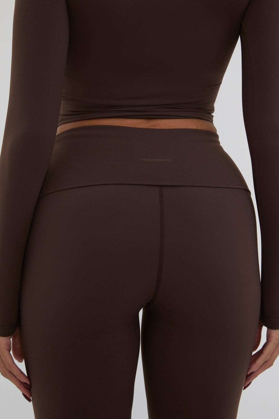 Fold Over Straight Leg Flare - Chestnut