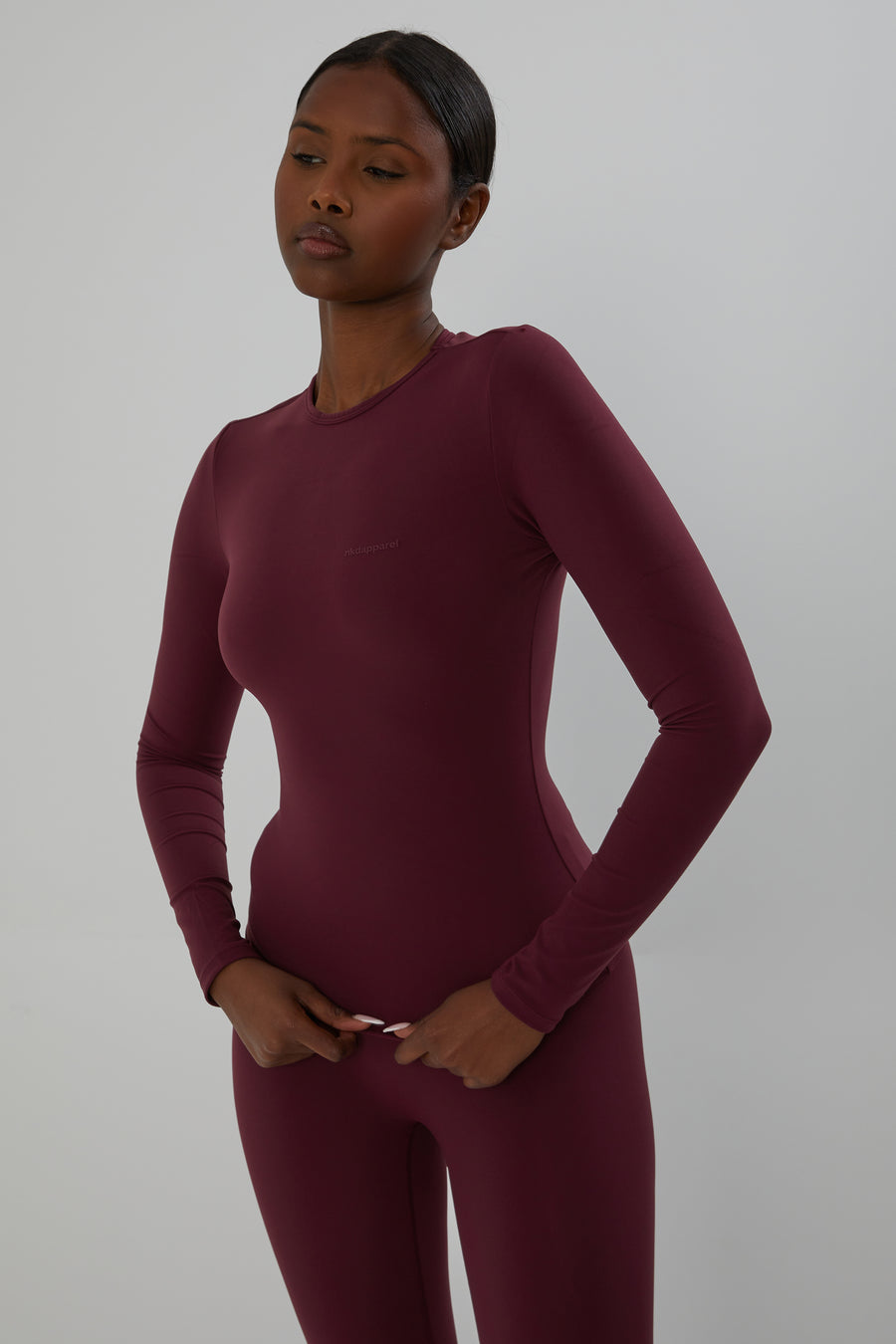 Long Basic Tee - Cherry