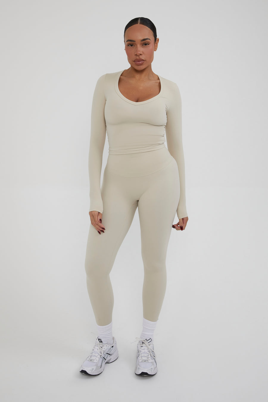 Ultra High Waisted Leggings - Almond