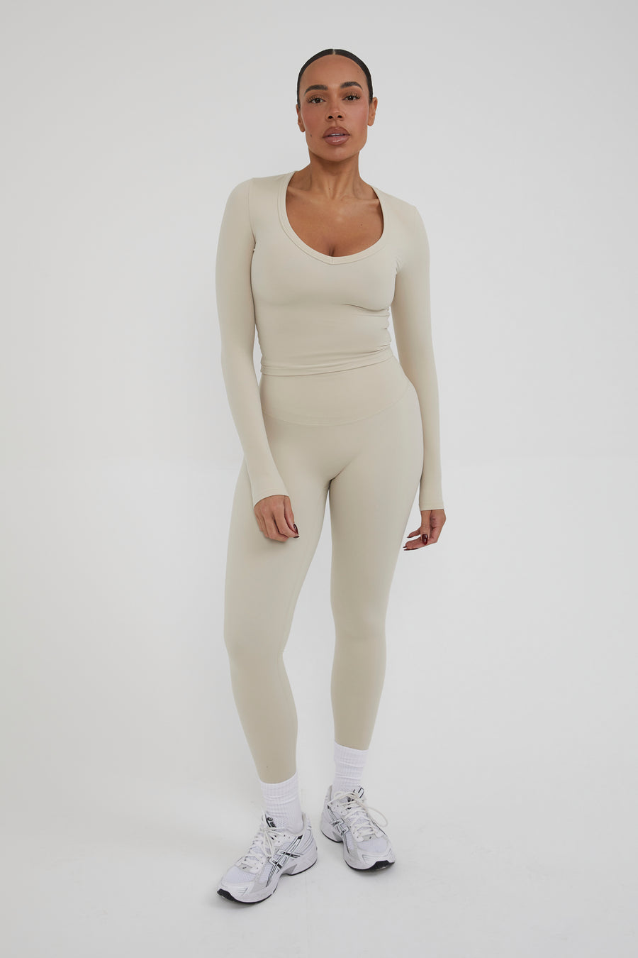 Ultra High Waisted Leggings - Almond