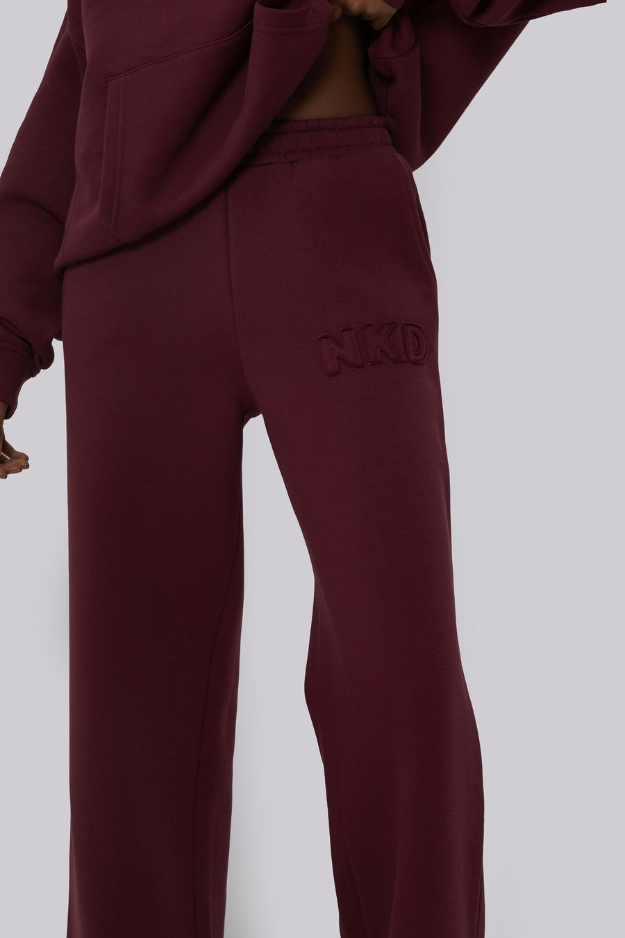 Applique Sweat Joggers - Cherry