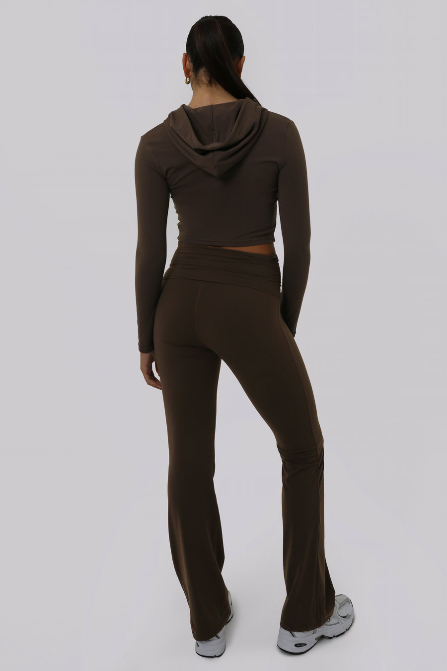 Ruched Fitted Flares - Brownie