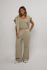 Wide Leg Jogger - Olive