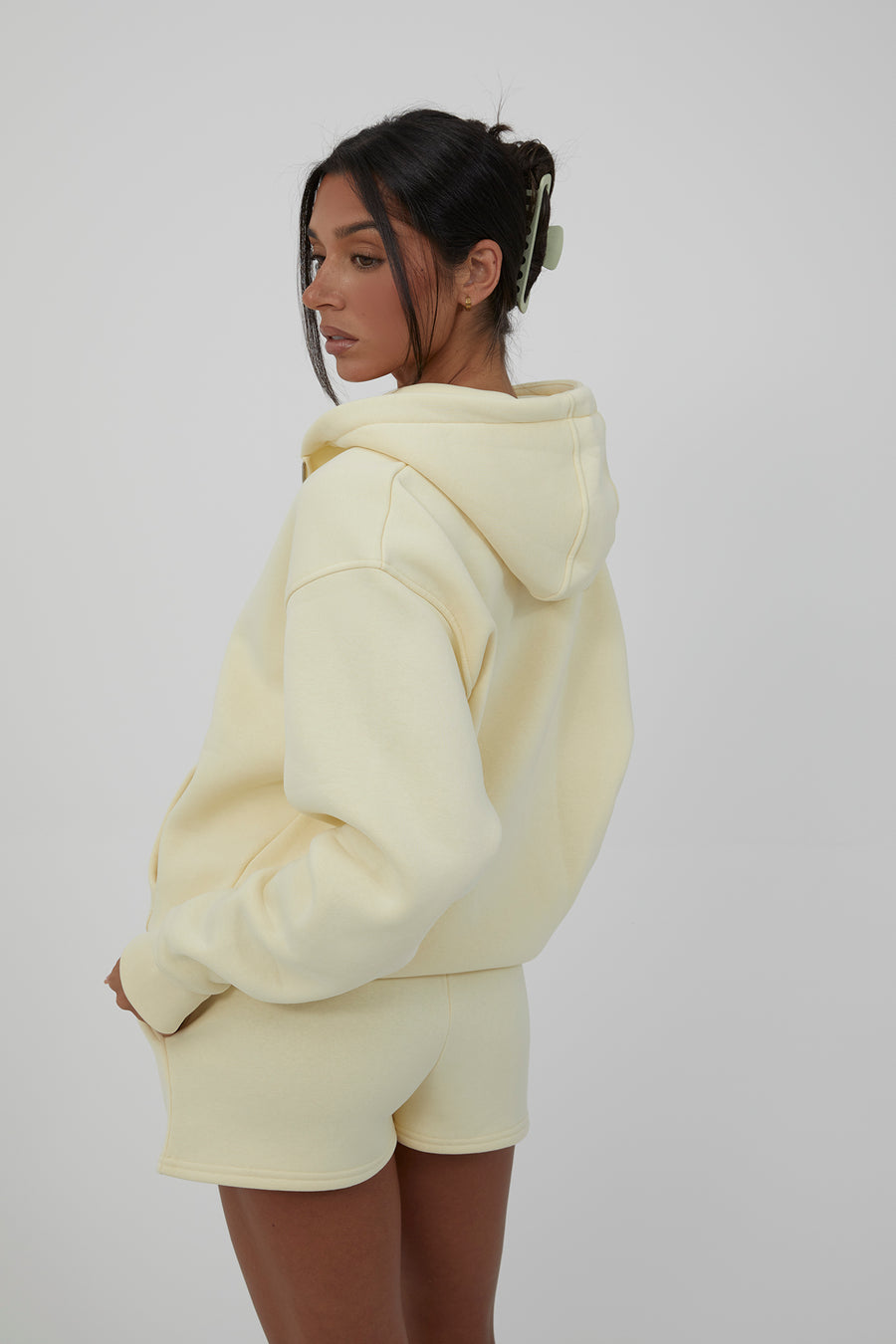 Oversized Zip Hoodie - Buttercream